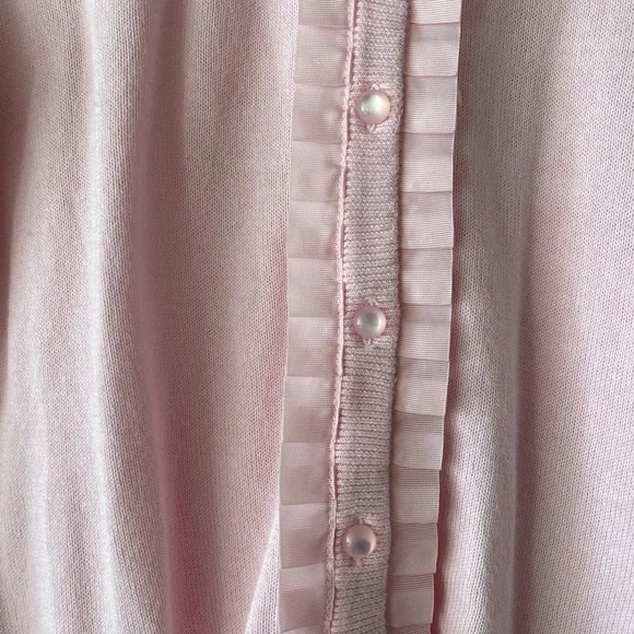 Alfred  Sung  Light Pink Ruffled Cardigan - Picture 3 of 5